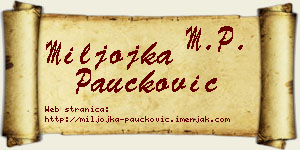 Miljojka Paučković vizit kartica